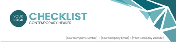Free Checklist Contemporary Header Template to Edit Online