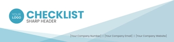 Free Checklist Sharp Header Template to Edit Online