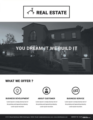 Printable Real Estate Flyer Template