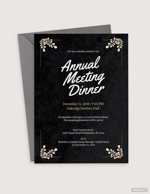 Formal Meeting Dinner Invitation Template