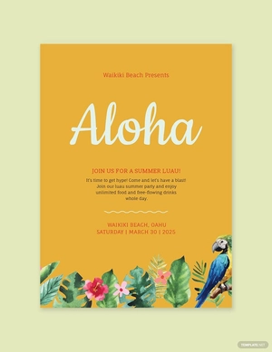 Luau Invitation Template