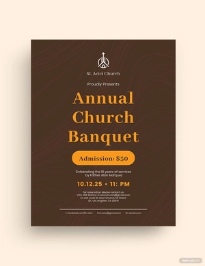 Church Banquet Flyer Template