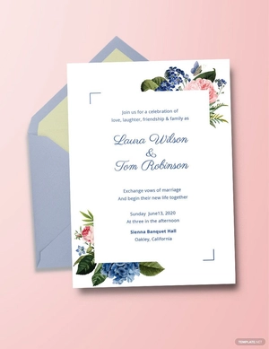 Pocket Fall Wedding Invitation Template