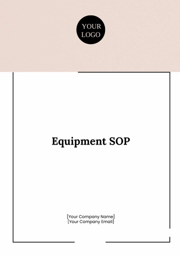Free Equipment SOP Template to Edit Online