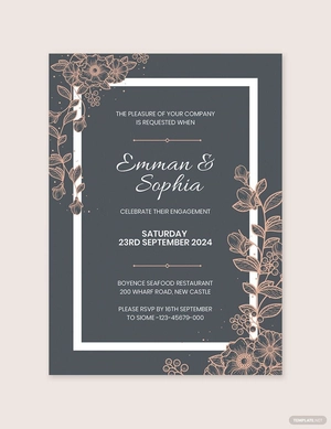 Vintage Engagement Part Invitation Template
