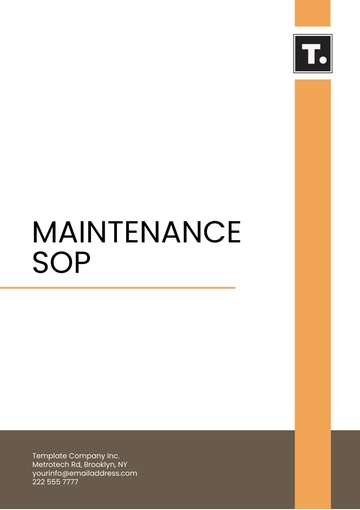 Free Maintenance SOP Template to Edit Online