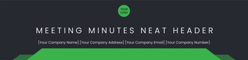Free Meeting Minutes Neat Header Template to Edit Online