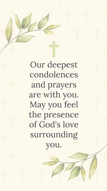 Free Christian Condolences Messages Template to Edit Online