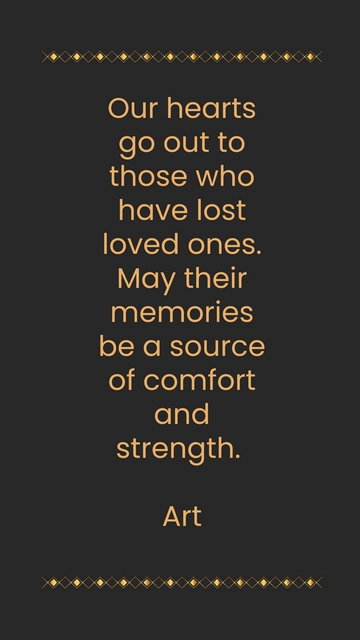 Free Condolences Instagram Post Template to Edit Online