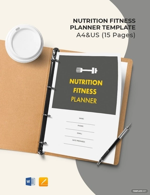 Nutrition Fitness Planner Template
