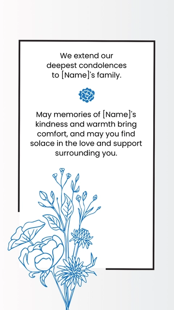 Free Condolence Funeral Messages Template to Edit Online