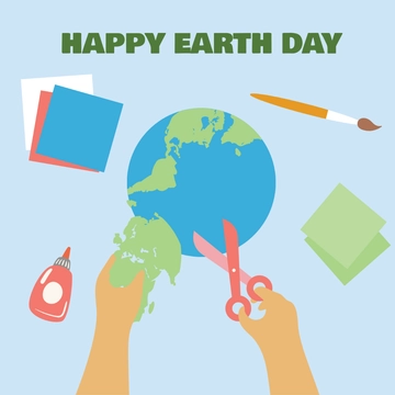 Free Preschool Earth Day Craft Template Clipart to Edit Online