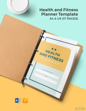 Health and Fitness Planner Template