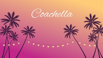 Free Coachella Decoration Background Template to Edit Online