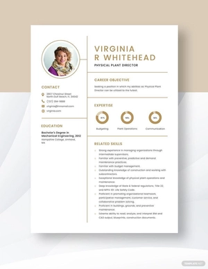 Physical Plant Director Resume