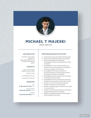Fiscal Analyst Resume