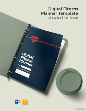 Digital Fitness Planner Template