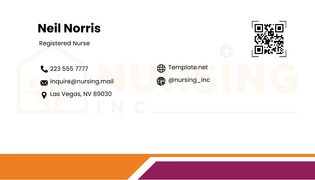 Free Registered Nurse Business Card Template to Edit Online