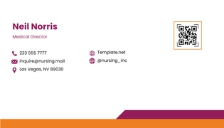 Free Medical Director Business Card Template to Edit Online