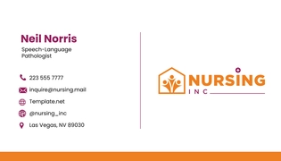 Free Speech-Language Pathologist Business Card Template to Edit Online