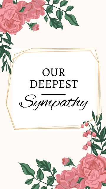 Free Deepest Sympathy Condolence Card Template to Edit Online