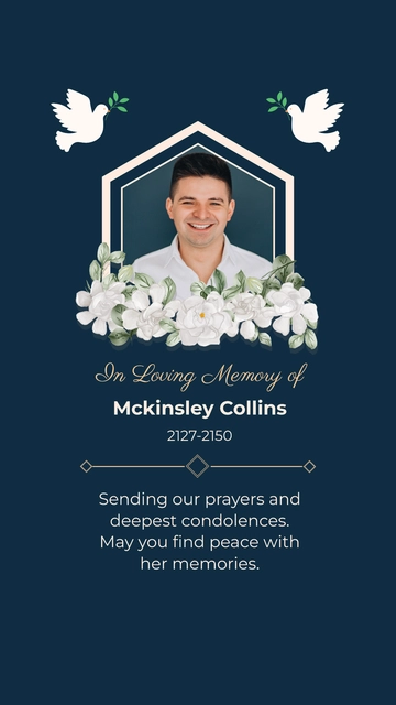 Free Death Anniversary Condolence Instagram Post Template to Edit Online