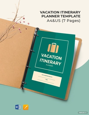 Vacation Itinerary Planner Template