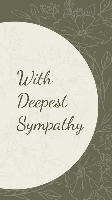 Free Condolence Sympathy Card Template to Edit Online