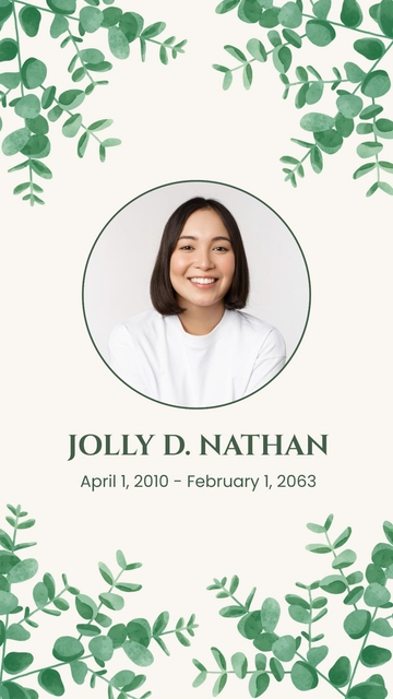 Free Condolence Photocard Template to Edit Online