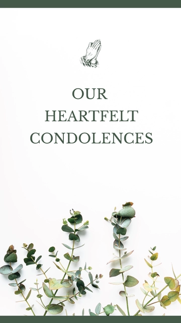 Free Heartfelt Condolences Sympathy Card Template to Edit Online