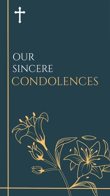 Free Digital Condolence Card Template to Edit Online