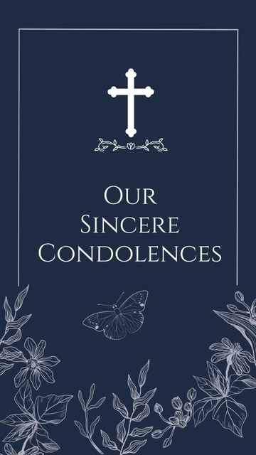 Free Condolence Card For Funeral Guest Template to Edit Online