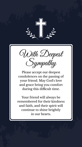 Free Catholic Condolence Card Template to Edit Online