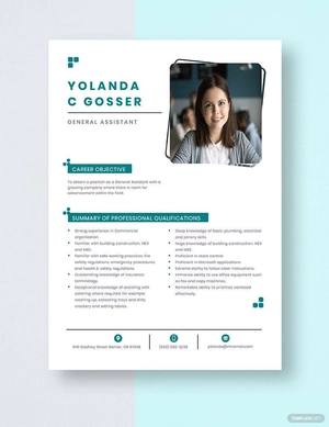General Assistant Resume