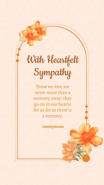 Free Condolence Quote Instagram Post Template to Edit Online