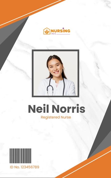 Free Registered Nurse ID Card Template to Edit Online