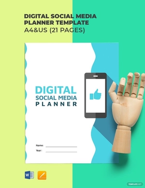 Digital Social Media Planner Template