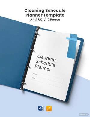 Cleaning Schedule Planner Template