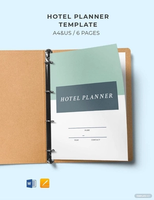 Printable Hotel Planner Template