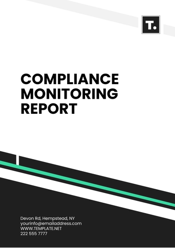 Free Compliance Monitoring Report Template to Edit Online