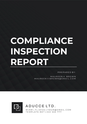 Free Compliance Inspection Report Template to Edit Online