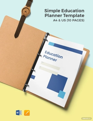 Simple Education Planner Template