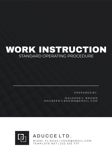 Free Work Instruction SOP Template to Edit Online