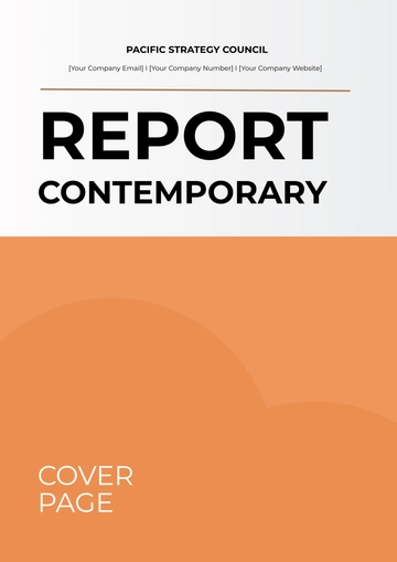 Free Report Contemporary Cover Page Template to Edit Online