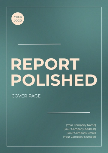 Free Report Polished Cover Page Template to Edit Online