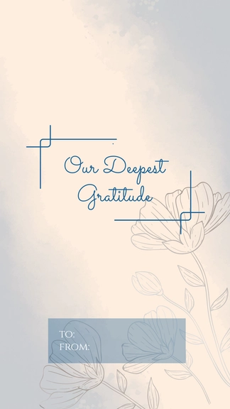 Free Condolence Gratitude Card Template to Edit Online