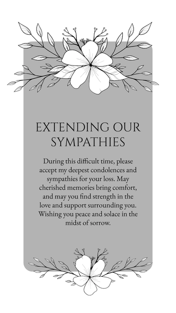 Free Sympathy Condolence Card Template to Edit Online