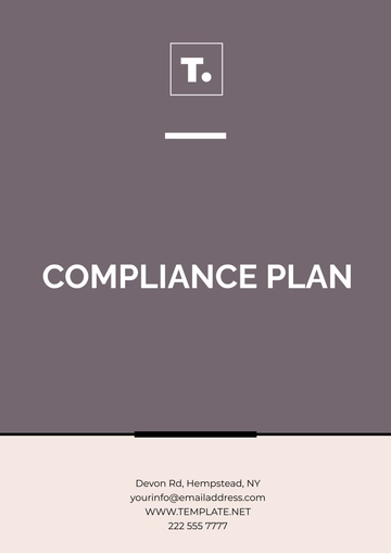 Free Sample Compliance Plan Template to Edit Online