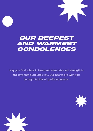 Free Deepest Sympathy Message Template to Edit Online