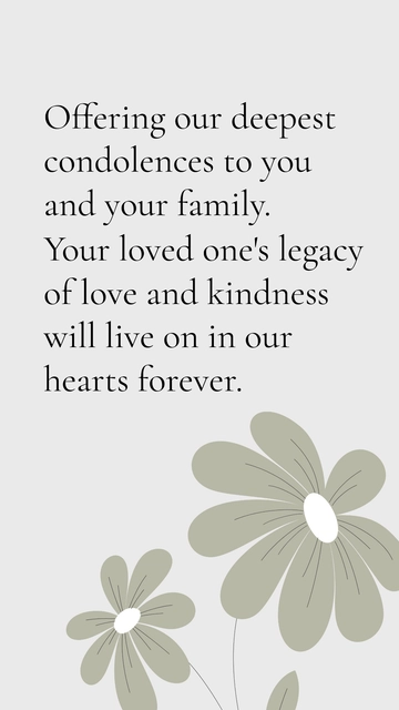 Free Hospice Condolence Message Template to Edit Online